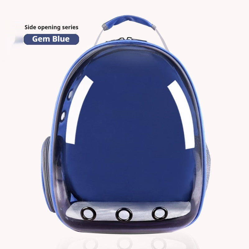 Transparent pet backpack (breathable)