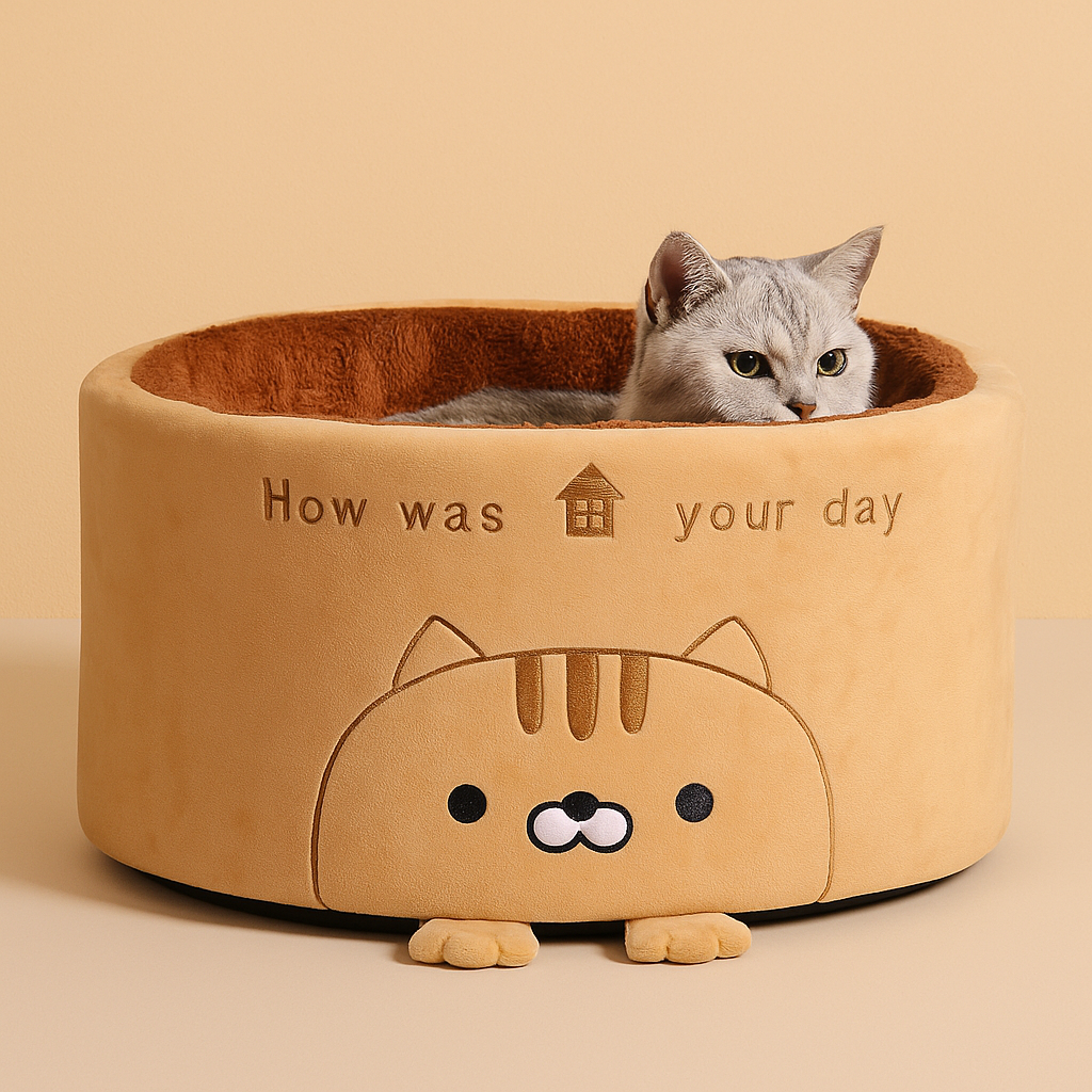 Round plush nest (cute)