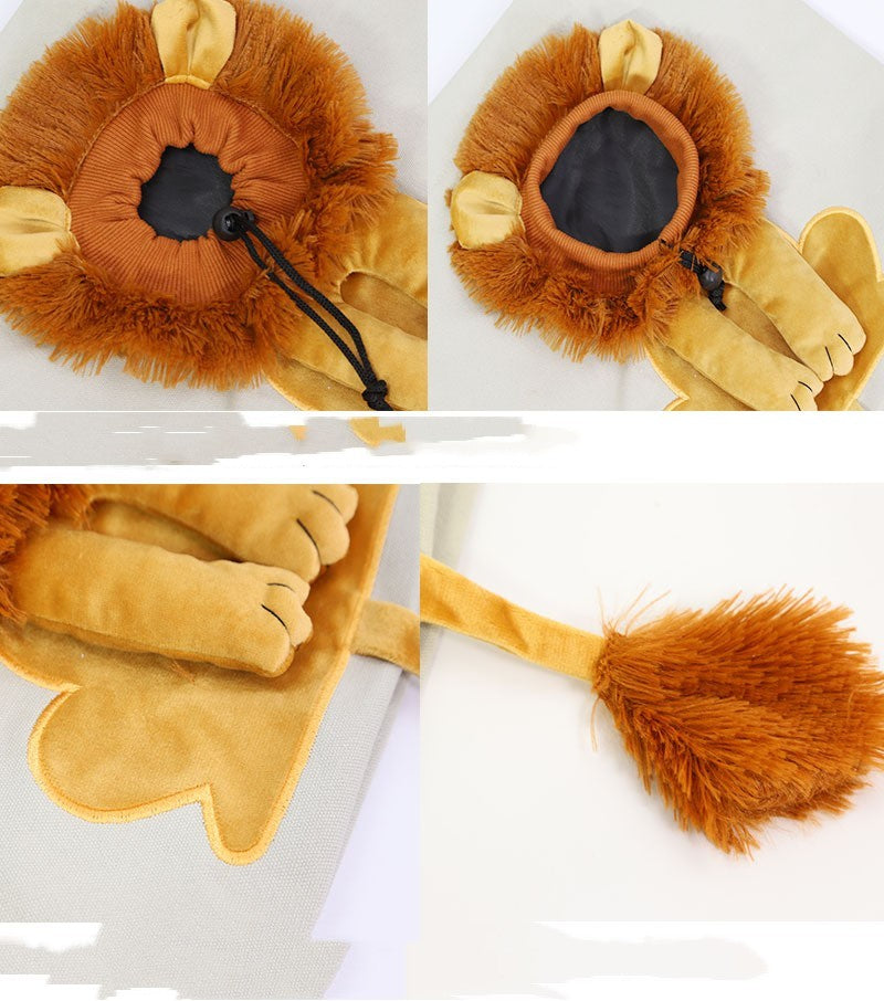 Lion-design pet carrier (breathable)