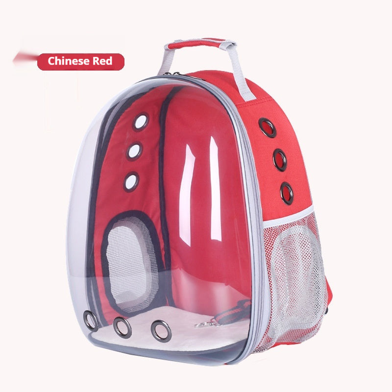 Transparent pet backpack (breathable)