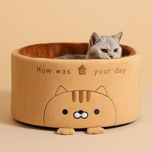 Round plush nest (cute)