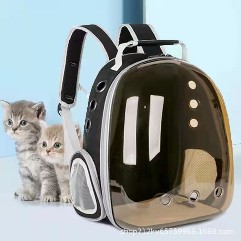 Transparent pet backpack (breathable)