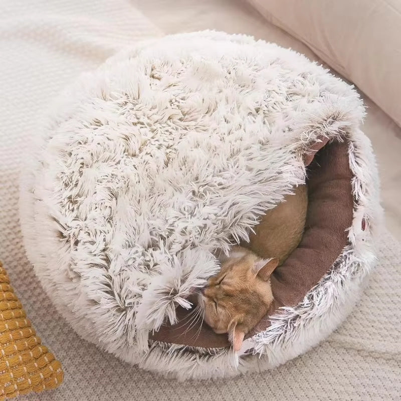 Plush cat bed (warm)